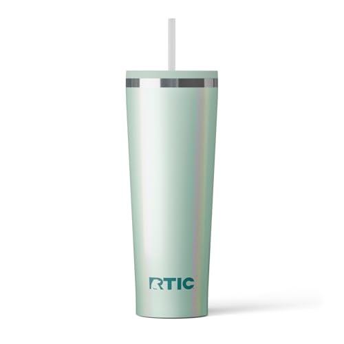 RTIC 28oz Everyday Tumbler, Insulated, Ceramic Lined, Fresh Mint Glitter - color: Fresh Mint Glitter, size: 28 Ounces