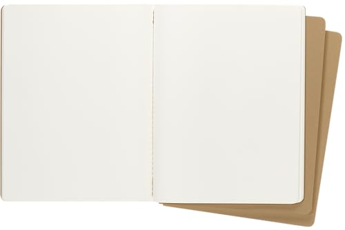Moleskine Cahier Journal, Soft Cover, Large (5" x 8.25") Ruled/Lined, Black, 80 Pages (Set of 3)