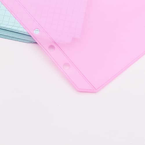 Pink A5 Binder Pockets 12pcs Zipper Cash Envelopes - color: 12pcs Pink Color, size: A5