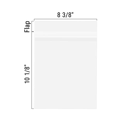 Golden State Art 8x10 Inch Crystal Sealed Clear Plastic Sleeves,100 Pack - size: 8-1/4 x 10-1/8