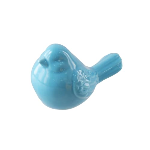 1/2pcs Home Living Room Office Decoration Bird,Ceramic Mini Bird Home Decoration,Porcelain Bird Figurine Statue,Office,Bedroom,Living Room Statues Decor,Yellow/Blue(Blue) - style: blue