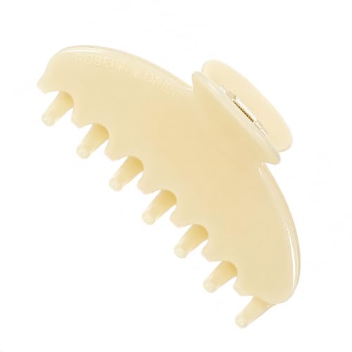 Luxury Light Hair Claw Clip Premium Acetate Strong Hold 4 Inch (Vanilla Cream) - color: Vanilla Cream