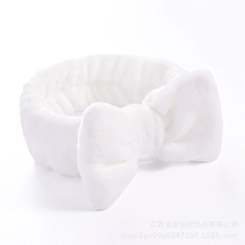Ayesha Spa Headband and Wristband Set for Washing Face Skincare Makeup - color: White set