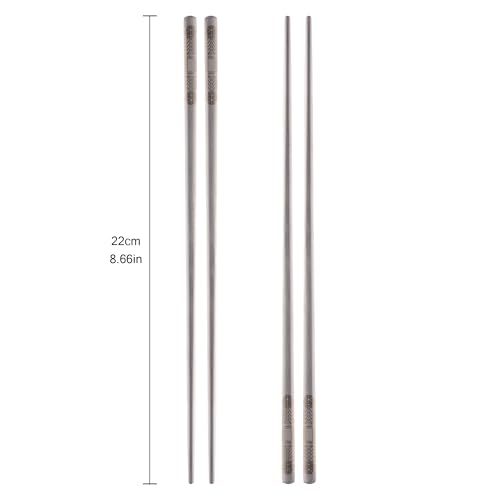 Korean Matte Silver Stainless Steel Chopsticks, 2 Pairs, Dancheong Engraved - color: Silver