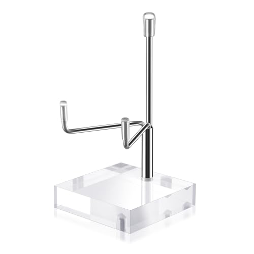 Acrylic Plate Stand for Display, Small Adjustable Metal Arms Easel Display - color: silver, size: S