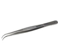 Lab Tweezers High Precision Forceps, 6" (15.2 cm), Fine Strong Curved Point tweezers, Stainless Steel - size: 6 Inch