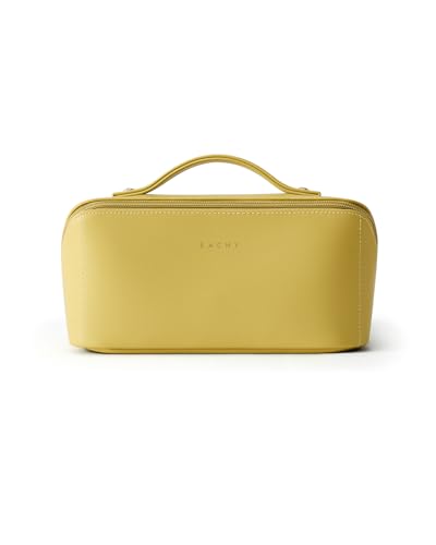 EACHY Travel Makeup Bag for Women, Flat Open Cosmetic Bag, Green, Medium - color: A - Green, size: Medium