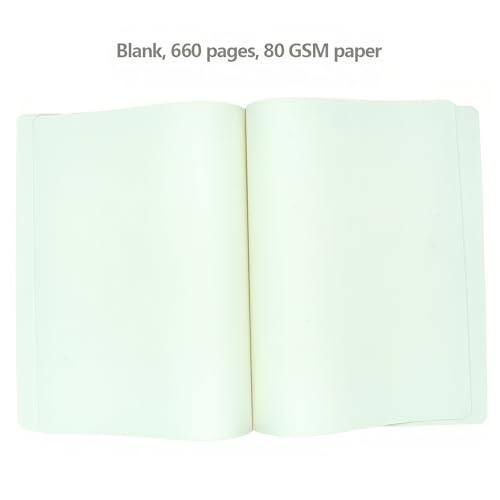 jooact Thick Sketchbook 660 Pages Notebook Soft Faux Leather Cover Journal 80GSM Paper Notepad Drawing Book Memo Writing Sketch Pad Diary Notebook - color: Red, size: A4