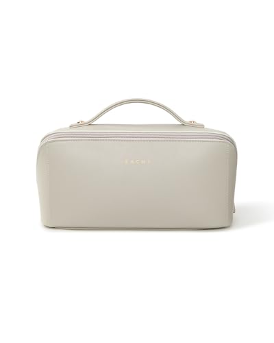 EACHY Travel Makeup Bag for Women, Flat Open Cosmetic Bag, Gray, Medium - color: A - Gray, size: Medium
