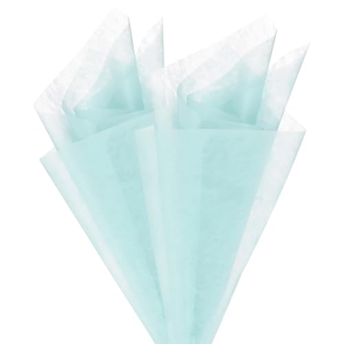 M METERXITY 76-Sheet Korean Cotton Wrapping Flower Paper, 11.8 Inch/ 30cm Waterproof Floral Wrapping Cotton Paper for Bouquets/Gift Packaging [Sky Blue] - color: Sky Blue