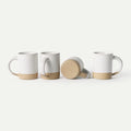 MORA Medium Mugs Set of 4, 16oz Ceramic Pottery Latte Mugs/Coffee Cups - Microwave and Dishwasher Safe - Oat - color: Oat