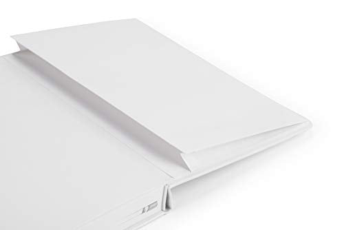 Minimalism Art, Premium Hard Cover Notebook Journal, Classic 5" x 8.3", 122 Numbered Pages, Gusseted Pocket, Ribbon Bookmark, Extra Thick Ink-Proof Paper 120gsm, San Francisco (Plain, White) - color: White, style: Minimalist