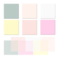 Temiary 6P Transparent Sticky Notes, Clear Waterproof See Through Memo Pad - color: Pastel