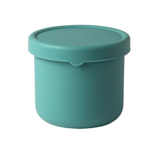 Lunch Boxes Leak Proof Eco-friendly Lids Silicone Bowl Thick Sturdy Airtight Food Storage Container (Small,Green)