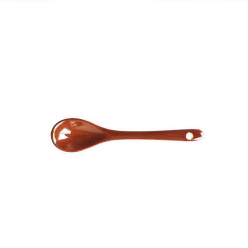 Coffee 6 pcs Porcelain Egg Spoons Ceramic Spoons 4.7 inch Coffee Dessert Yogurt Tea Milky Tea - style: Coffee