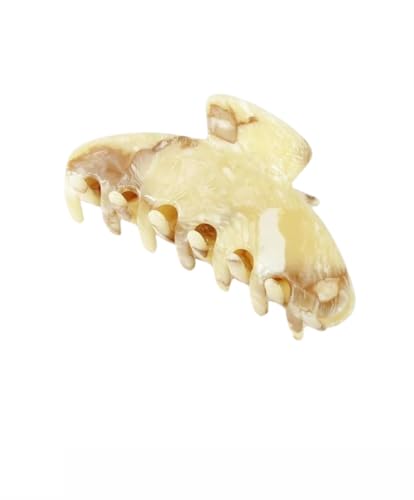 Luxury Light Hair Claw Clip Premium Acetate Strong Hold 4 Inch (Yellow) - color: yellow