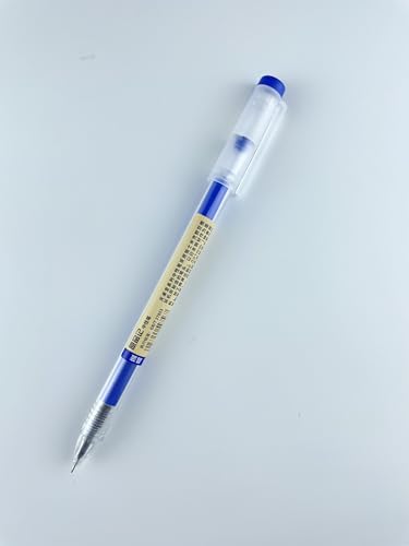 12 Pcs 0.5mm Blue Gel Ink Pen Japanese Stationery Extra Fine Chinese Ballpoint Pen for Office School Korean Stationery Supply - color: 12Count-Blue Ink-0.5mm