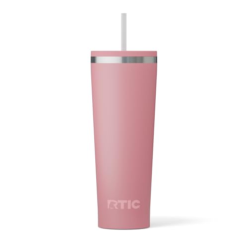 RTIC 28oz Everyday Tumbler, Insulated, Ceramic Lined, Dusty Rose - color: Dusty Rose, size: 28 Ounces