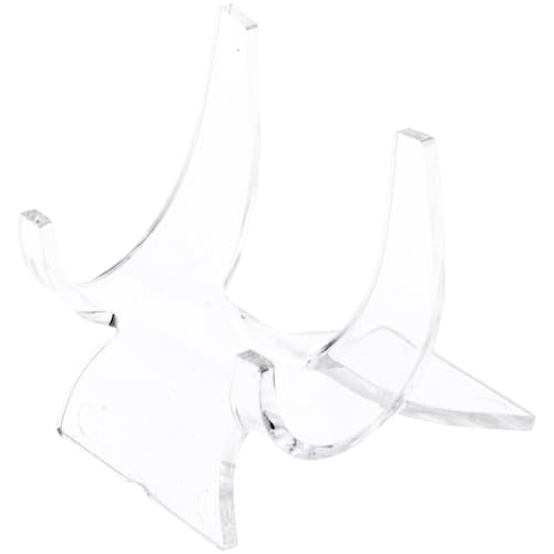 Plymor Clear Acrylic Double-Scoop Display Easel, 1.75" H x 1.75" W x 1.75" D - size: 1.75" x 1.75" x 1.75"