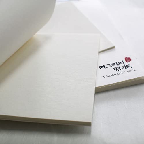 Korean Traditional Mulberry Paper Pads/Calligraphy Pad/Hanji blank Memo Pad, Note Pads, Scratch Pads / 50 Sheets (A5 (5.8" x 8.3")) - size: A5 (5.8" x 8.3")
