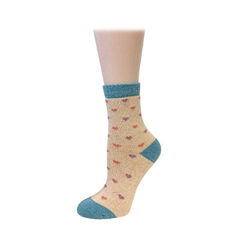 Bowbear Women’s 5-Pair Vintage Pattern Wool Socks - color: Sweetheart, size: 9-11