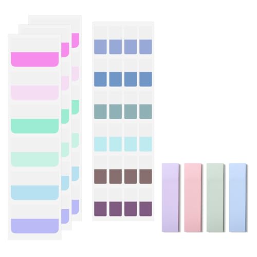 Sticky Index Tabs & Sticky Notes Combo Set, Assorted Sizes & Colors, Self-Adhesive Page Markers for Office, School & Home Organization (Pastel) - color: Pastel