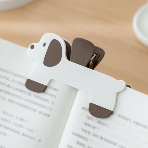 Book Clip to Hold Book Open,Sturdy Non-Slip Page Holder Clips for Reading - color: Coffee