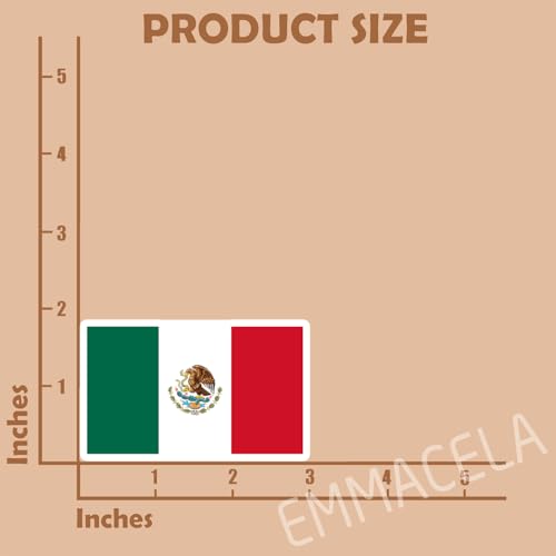 (3PCS) Mexico Flag stickers, Countries Flag Stickers - Waterproof Vinyl Decals For Laptops, Tumblers, Water Bottles, Books, Scrapbooks, Size 3 X 1.8 Inch - color: Mexico
