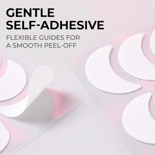5 Sheets 240Pcs White French Manicure Nail Art Stickers Strips, Guide Stickers Moon Shape Design Self-Adhesive Nail Sticker Tips for Manicure Decoration DIY Tools Decals, Nail Stamp