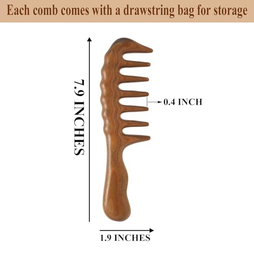 Massage Comb - Wooden Scalp Massager and Gua Sha for Hair Growth, Green Sandalwood Loc Comb for Women and Men - style: 01 Classic