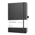 ONAVIA A5 Notebooks for Work, Lined Journal, 160 Pages - color: Black