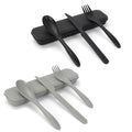 Zoyiancy 2 Sets Reusable Utensil Set with Case, Travel Utensils Black, Grey - color: Black, Grey