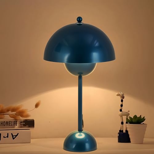 Creative Mid-Century Modern Bud Table Lamp for Home&Office, Gentian Blue - color: Gentian Blue
