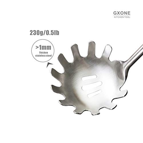 Spaghetti Spoon,304 Stainless Steel Pasta Spoon,Wooden Handle,14.2Inch - style: Pasta Spoon-wood handle