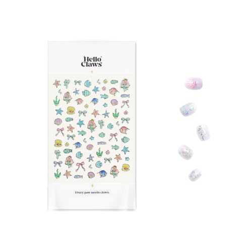5D Embossed Under The Sea Stickers for Nail Art Jelly Fish Self-Adhesive Nail Art Decals for Women Nail Supplies Art Design Stickers (to5730) - style: to5730