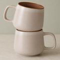 Ava Nord Large Stoneware Ceramic Coffee Mugs Set of 2 | 20 oz | Rose Sand - color: Rose Sand, size: 20 Oz