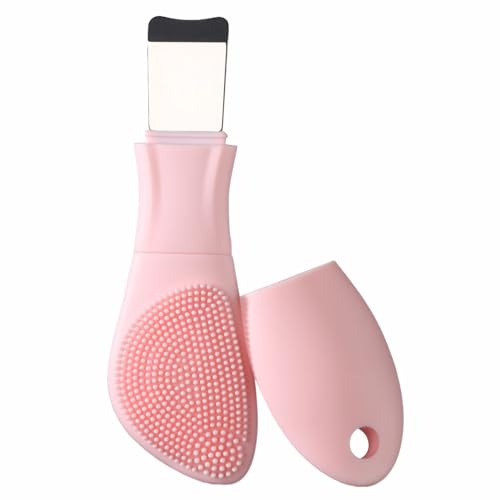 Blackhead Remover & Silicone Face Scrubber,Face Spatula,Facial Cleansing Brush, Pore Brush, Face Scrubber Exfoliator for Facial Deep Cleansing (Pink) - color: Pink