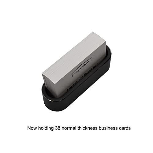Metal Desktop Card Holder for Desk Stylish Aluminum Alloy Business Card Display Stand for Men Office Black 1 Pack - color: Black