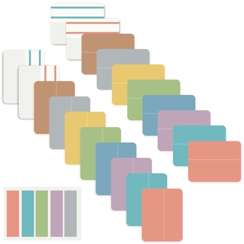 ELII 500 PCS Tabs for Annotating Books, Clear Book Tabs Sticky Index Tabs - color: Vintage, size: 500