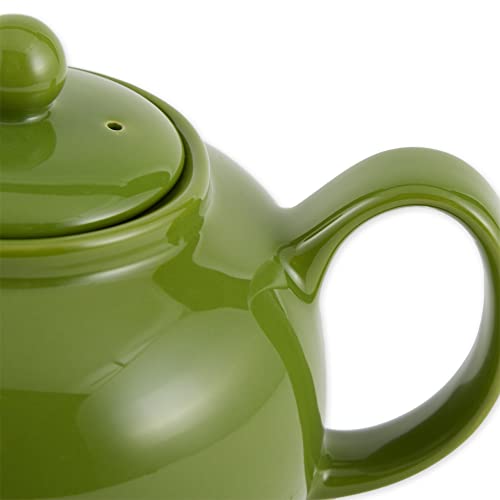 RSVP International Stoneware Teapot Collection, Microwave and Dishwasher Safe, 42 oz, Green - color: Green, size: 42 oz