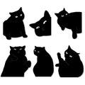 Yasest Magnetic Bookmarks - 6 Pcs Bookmarks Black Cat Gifts for Book Lovers - style: B