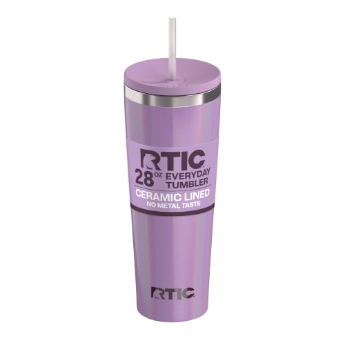 RTIC 28oz Everyday Tumbler, Insulated, Ceramic Lined, Lavender Glitter - color: Lavender Glitter, size: 28 Ounces