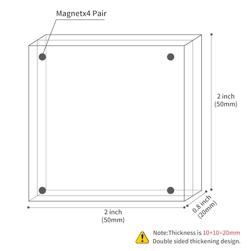 Sezanrpt Acrylic Picture Frames 2x2, 2x2 Picture Frame Mini for 2x2 Pictures, Clear Ticket Display Frame Small Tips Holder - size: 2'' x 2''