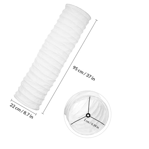 PATKAW 1 PCS Rice Paper Lamp Shade, Japanese Floor Lamp Cover Replacement, 37.3 Inch Tall Standing Lantern Light Shades, Foldable Cylinder Fixture for Living Room Bedroom Study Decoration