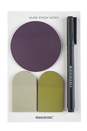 DiverseBee Transparent Sticky Notes Set with Quick Dry Pen (Muse) - color: Muse