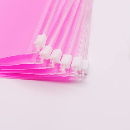 Pink A5 Binder Pockets 12pcs Zipper Cash Envelopes - color: 12pcs Pink Color, size: A5