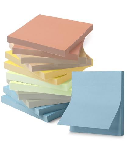 Mr. Pen- Sticky Notes, 3"x3", 12 Pads, 600 Sheets, Colorful - color: Autumn