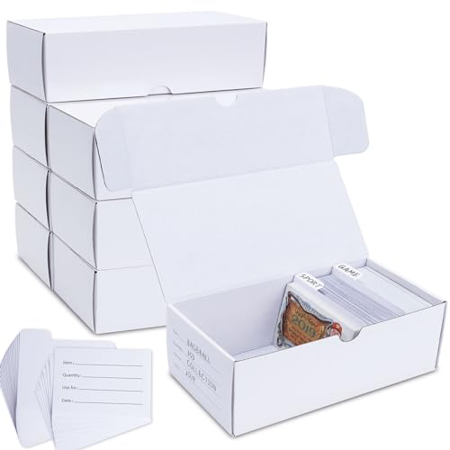 Trading Card Storage Box, 8-Pack 400 Count Cardboard TCG & Sport Card Box - size: 8 piece 7in for Standard