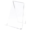 Plymor Clear Acrylic Book Easel with 1.125" Flat Ledge, 6" W x 5" D x 7.25" H - size: 6" x 5" x 7.25"