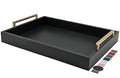 Decorative Coffee Table Tray - Ottoman Tray - color: Pitch Black